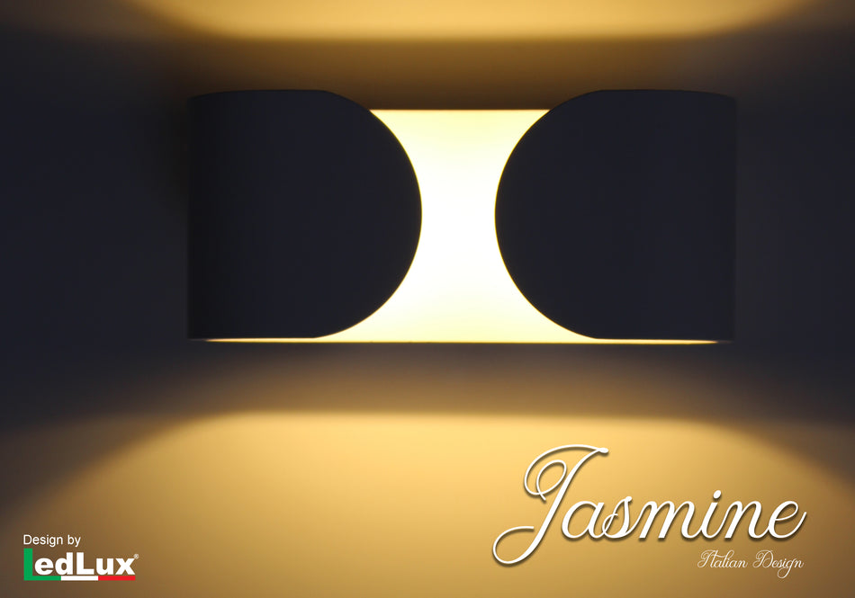 Applique Led Da Parete Modello Jasmine Italian Design Moderna 6W Bianco Caldo