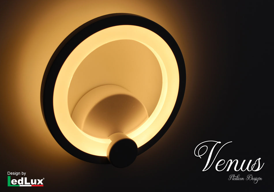 Applique Led Da Parete Modello Venus Italian Design Moderna 10W Bianco Caldo