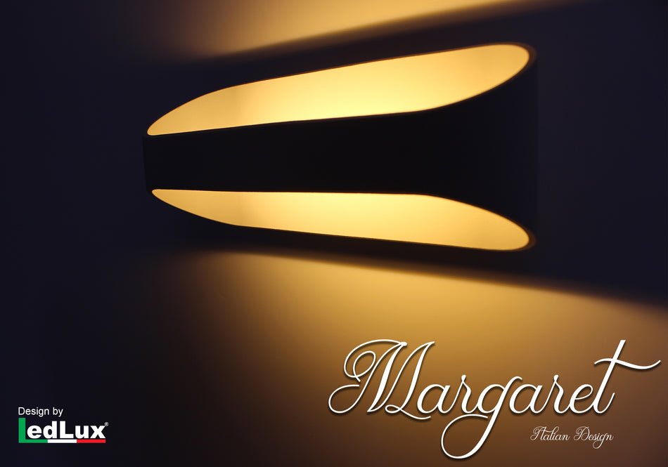 Applique Led Da Parete Modello Margaret Italian Design Moderna 10W Bianco Caldo