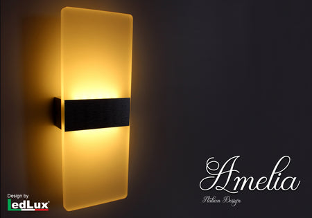 Applique Led Da Parete Modello Amelia Italian Design Moderna 6W Bianco Caldo