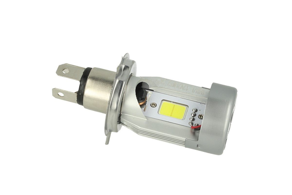 Kit Full Led Cob H4 20/20W 12V Specifico Per Moto Scooter Bianco 2000 Lumen Con