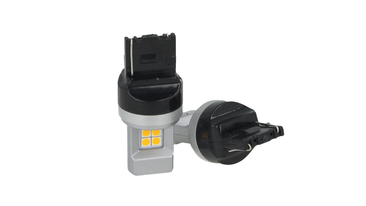 Lampada Led T20 W21W WY21W 7440 8 Smd 3030 Arancione Luminoso Luci Retromarcia