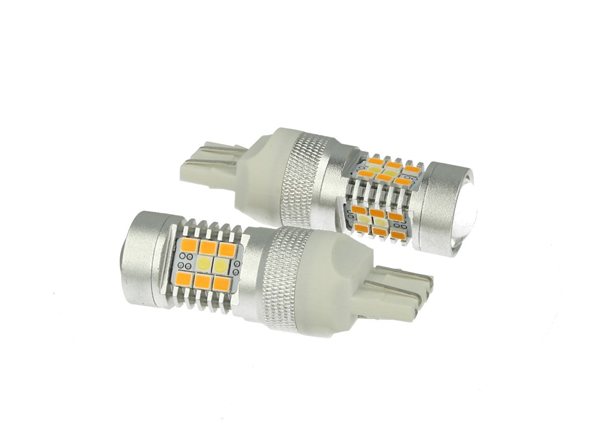 Lampada Led T20 7443 W21/5W Dual Color Bianco + Arancione Per CR-V Civic