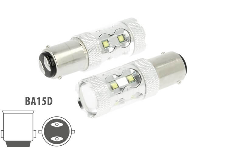 Lampada Led BA15D 50W 12V 24V Bianco Freddo 6000K Luci Per Barca <p