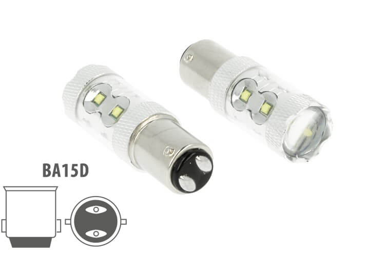 Lampada Led BA15D 50W 12V 24V Bianco Freddo 6000K Luci Per Barca <p