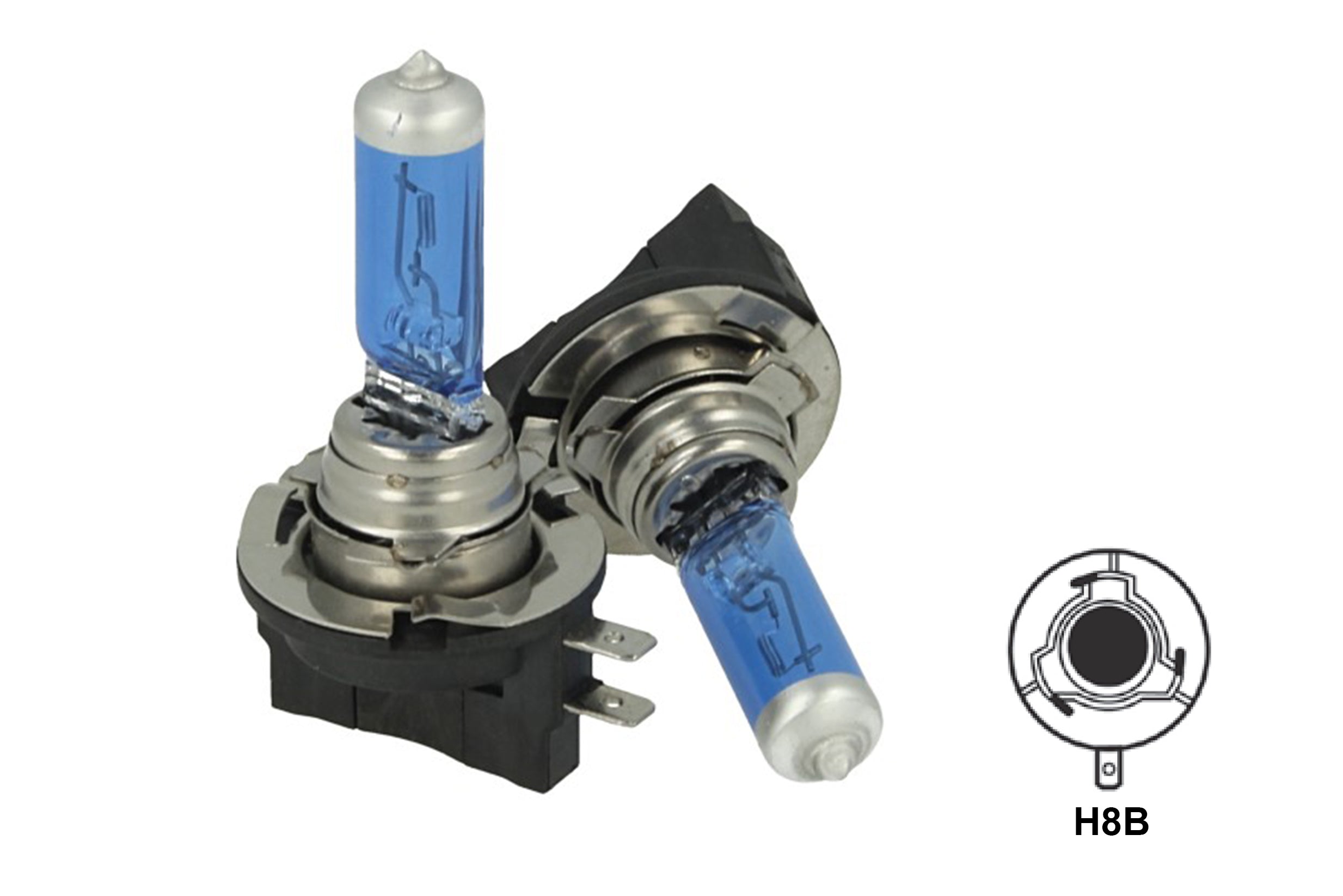 Lampada H8B 12V 35W PGJY19-1 Super White Effetto Xenon Bianca Sostituzione