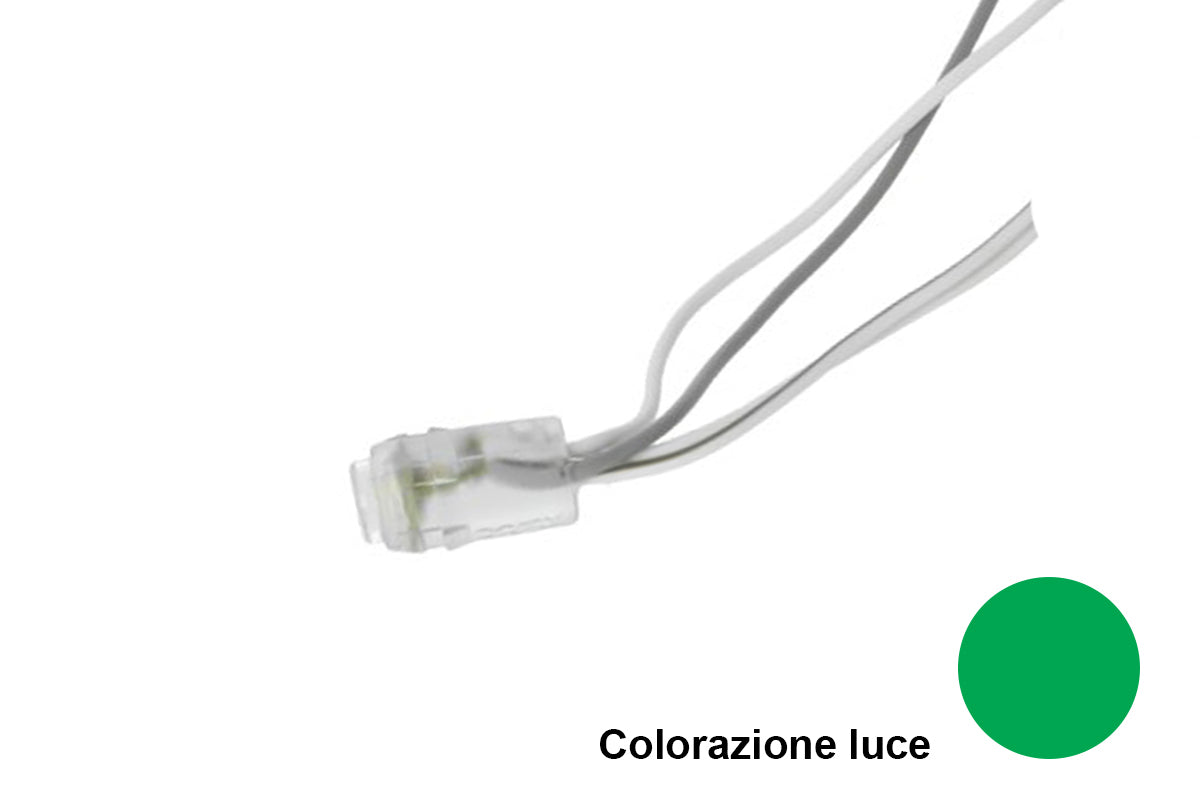 Modulo Bottone LED Da Incasso 1 SMD 5050 Colore Verde 12V IP68 120 Gradi