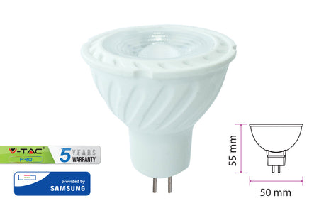 Lampada Led MR16 6,5W 12V 38 Gradi Bianco Caldo 3000K Con Chip Samsung SKU-207