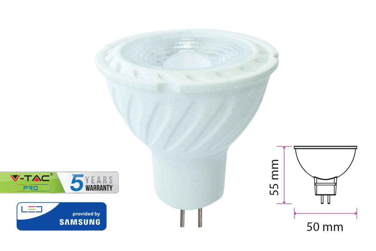 Lampada Led MR16 6,5W 12V 38 Gradi Bianco Neutro 4000K Con Chip Samsung SKU-208