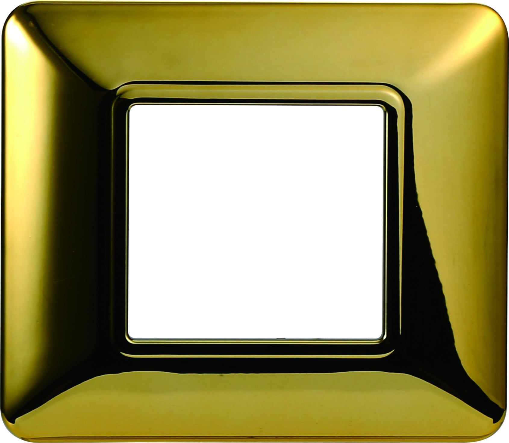 ETTROIT Placca Plastica Serie Solar 2P Colore Oro Lucido Compatibile Con