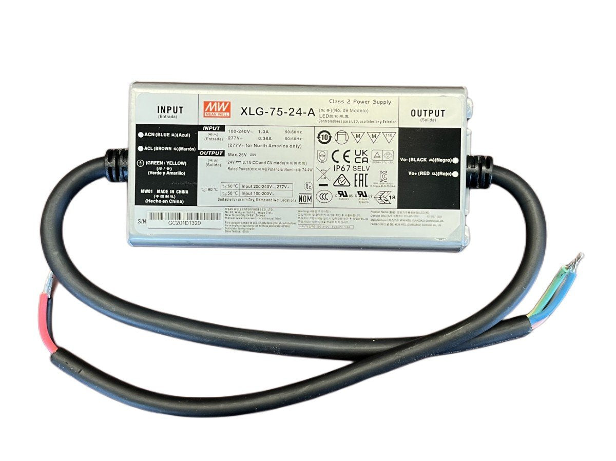 MeanWell XLG-75-24-A Alimentatore IP67 75W 12V 3,1A Input 220V 110V