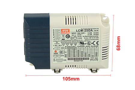 Led Driver CC Meanwell LCM-25DA Dimmerabile DALI Pulsante N.O. Corrente
