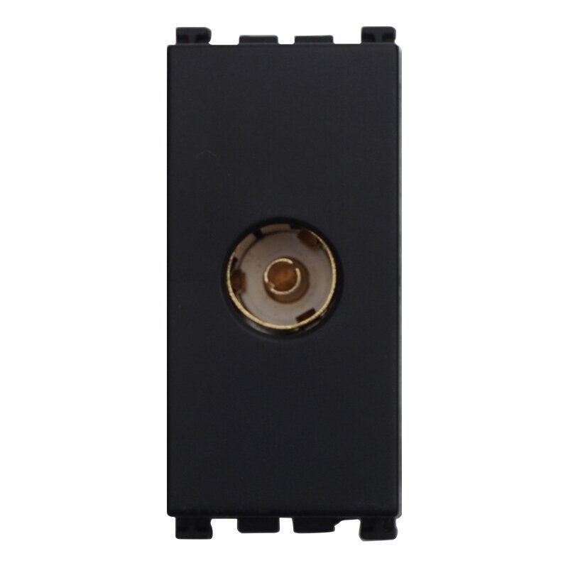 ETTROIT Connettore Presa TV Terminale Femmina Colore Nero Compatibile Con Vimar
