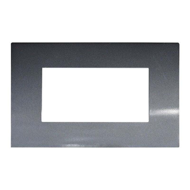 ETTROIT Placca Plastica Serie Venus 4P Colore Acciaio Scuro Compatibile Con