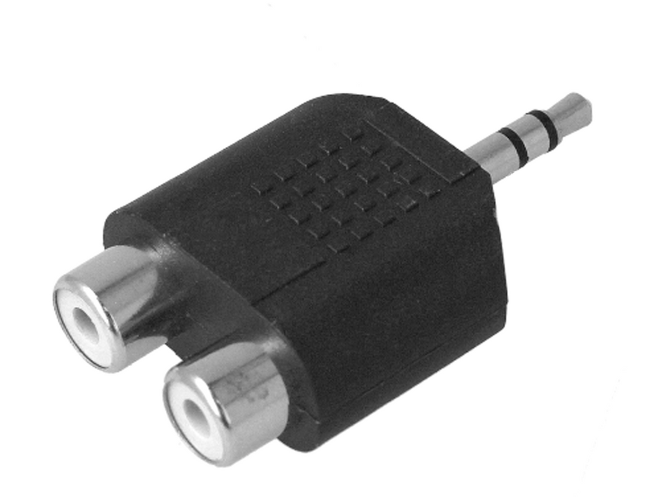 Adattatore Jack RCA Audio Convertitore Da 3,5mm Maschio A 2 Femmine